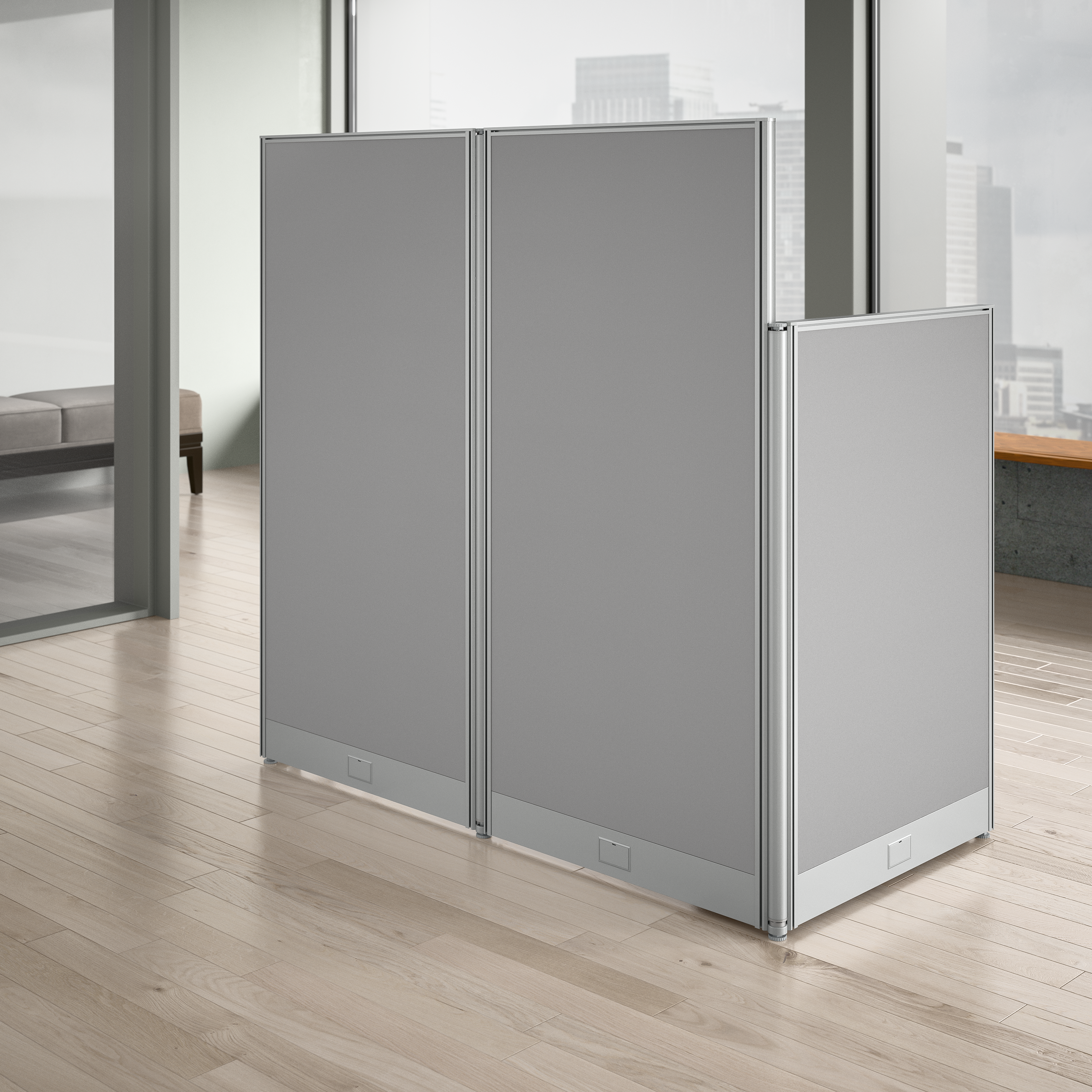 Shop Bush Business Furniture Office in an Hour 65W x 33D Straight Cubicle Desk 03 WC36192-03K #color_pure white